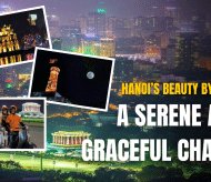 'Hanoi’s beauty by night, a serene and graceful charm'